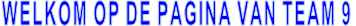 WELKOM OP DE PAGINA VAN TEAM 9
